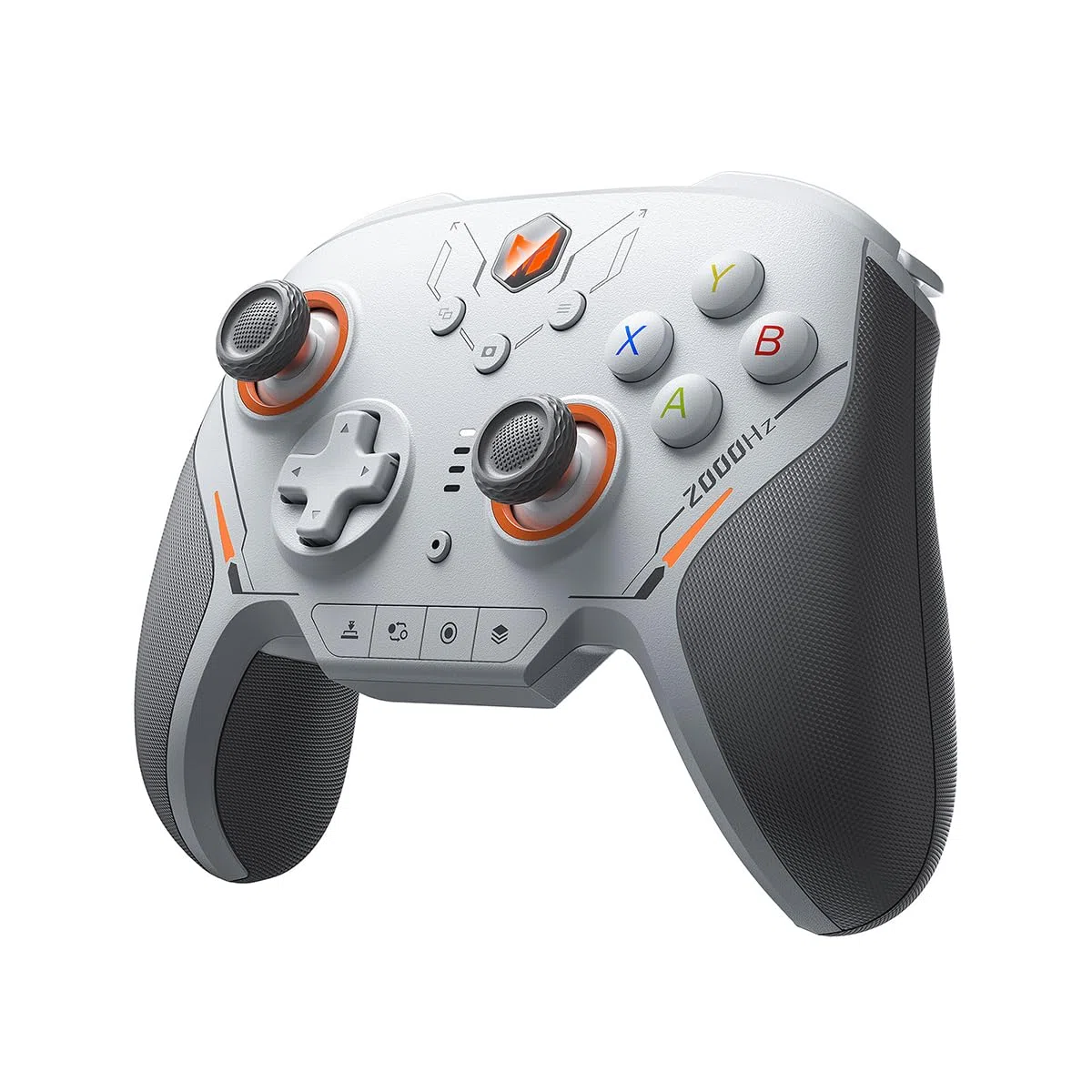 BIGBIG WON Blitz 2 pro TMR PC controlador de videojuegos,el joystick electromagnético TMR, la tasa de consulta inalámbrica de 2000Hz, el giroscopio de 1000Hz,16 botones mecánicos(Gris)