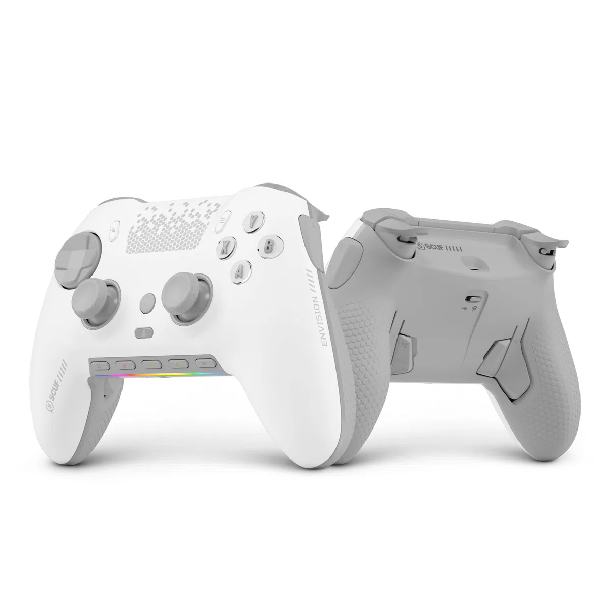 Scuf ENVISION PRO V2 (2025) Mando de Juegos Inalámbrico Sólo Para PC – Pulgares Antideriva – Cinco Teclas G Extraíbles – Palas Traseras Extraíbles – Activadores Instantáneos – Blanco | Controles antideriva y cinco teclas G reprogramables, paletas traseras